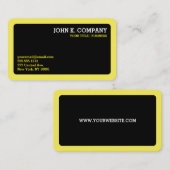  Zwarte Gele Grens Modern Minimale Professionele K Visitekaartje (Voorkant / Achterkant)