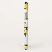 Zwarte gele pauw & kersenbloesem art nouveau Case-Mate iPhone case (Achterkant / rechts)