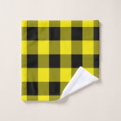 Zwarte Gele set keukenhanddoekjes Bad Handdoek (Wasdoekje)