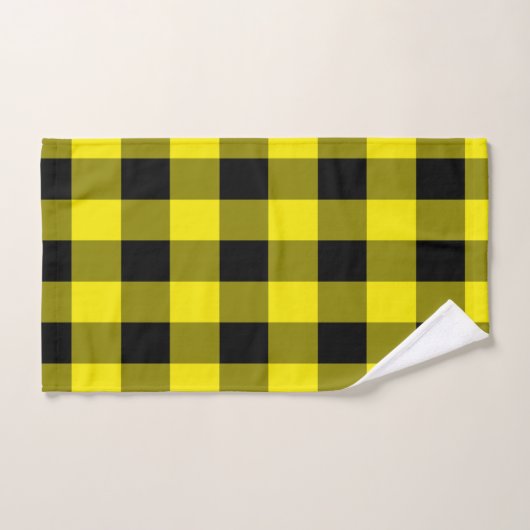 Zwarte Gele set keukenhanddoekjes Bad Handdoek (Handdoek)