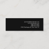 Zwarte Gele Slim Unieke Consultant Mini Visitekaartje (Achterkant)