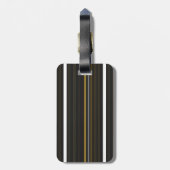 Zwarte gele strepen bagagelabel (Achterkant verticaal)