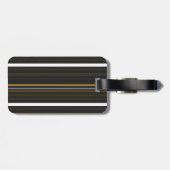 Zwarte gele strepen bagagelabel (Achterkant horizontaal)