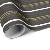 Zwarte gele strepen cadeaupapier (Rol Hoek)