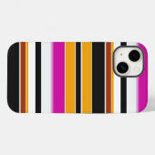 Zwarte gele strepen Case-Mate iPhone case (Achterkant (horizontaal))