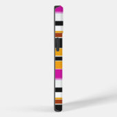 Zwarte gele strepen Case-Mate iPhone case (Achterkant / Rechts)