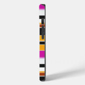 Zwarte gele strepen Case-Mate iPhone case (Achterkant / Links)