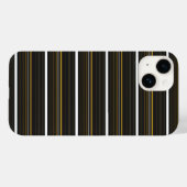 Zwarte gele strepen Case-Mate iPhone hoesje (Achterkant (horizontaal))
