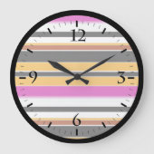 Zwarte gele strepen grote klok (Voorkant)
