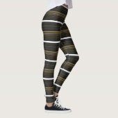 Zwarte gele strepen leggings (Rechts)