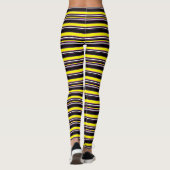 Zwarte gele strepen leggings (Achterkant)