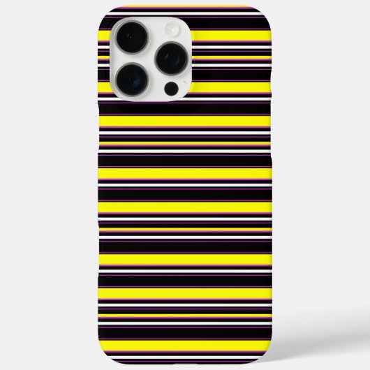 Zwarte gele strepen leuk Case-Mate iPhone case (Achterkant)