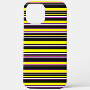 Zwarte gele strepen leuk Case-Mate iPhone case