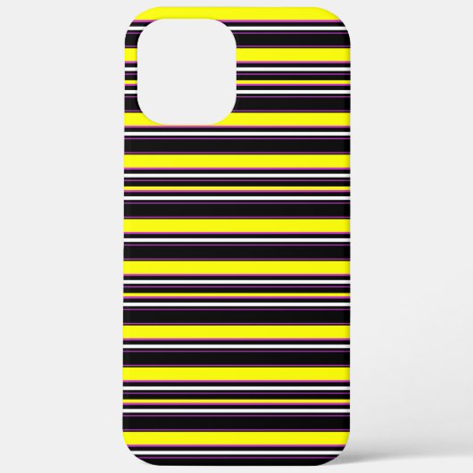 Zwarte gele strepen leuk Case-Mate iPhone case (Achterkant)