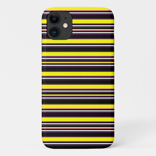 Zwarte gele strepen leuk Case-Mate iPhone case (Achterkant)