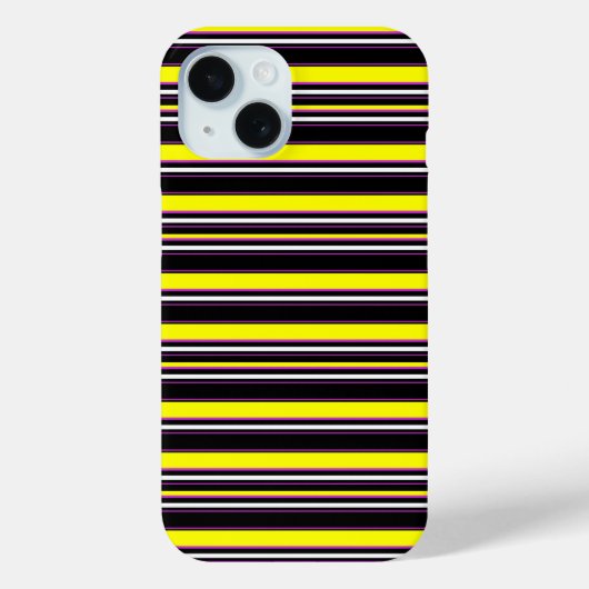 Zwarte gele strepen leuk Case-Mate iPhone case (Achterkant)