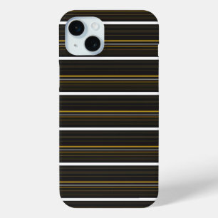 Zwarte gele strepen leuk iPhone 15 mini hoesje