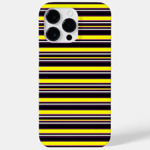 Zwarte gele strepen leuk Case-Mate iPhone 14 pro max hoesje
