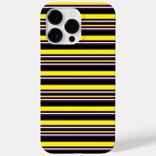 Zwarte gele strepen leuk Case-Mate iPhone case (Achterkant)