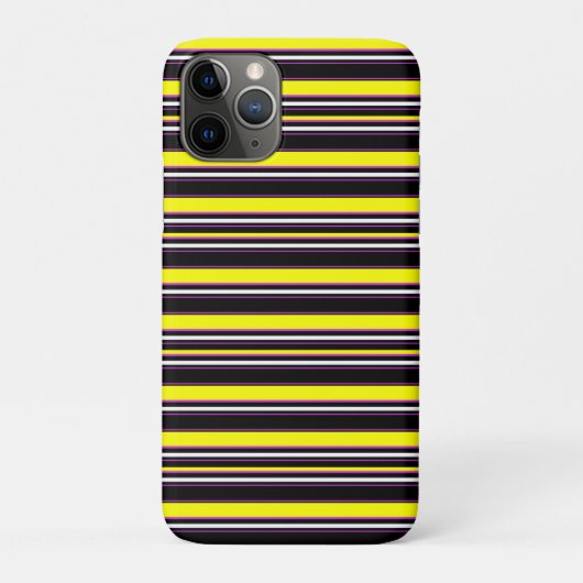 Zwarte gele strepen leuk Case-Mate iPhone case (Achterkant)