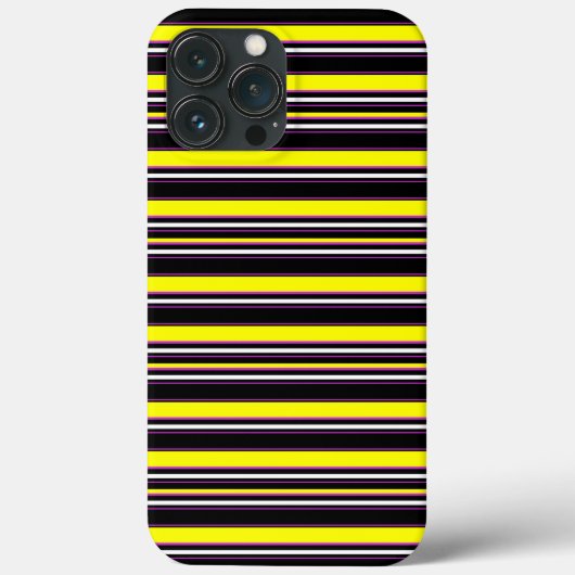 Zwarte gele strepen leuk Case-Mate iPhone case (Achterkant)