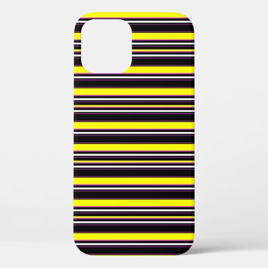Zwarte gele strepen leuk Case-Mate iPhone case (Achterkant)