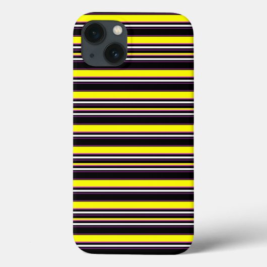 Zwarte gele strepen leuk Case-Mate iPhone case (Achterkant)