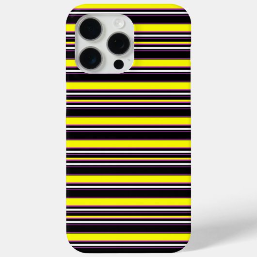 Zwarte gele strepen leuk Case-Mate iPhone case (Achterkant)