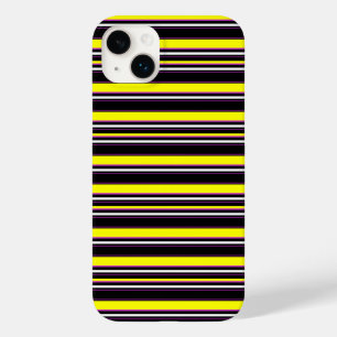 Zwarte gele strepen leuk Case-Mate iPhone 14 plus hoesje