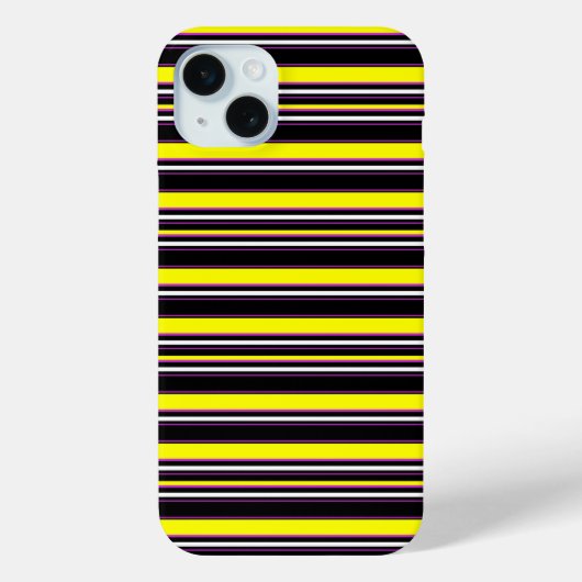 Zwarte gele strepen leuk Case-Mate iPhone case (Achterkant)