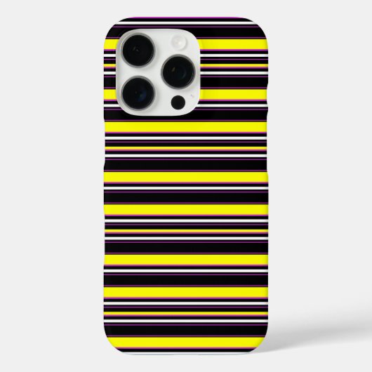Zwarte gele strepen leuk Case-Mate iPhone case (Achterkant)