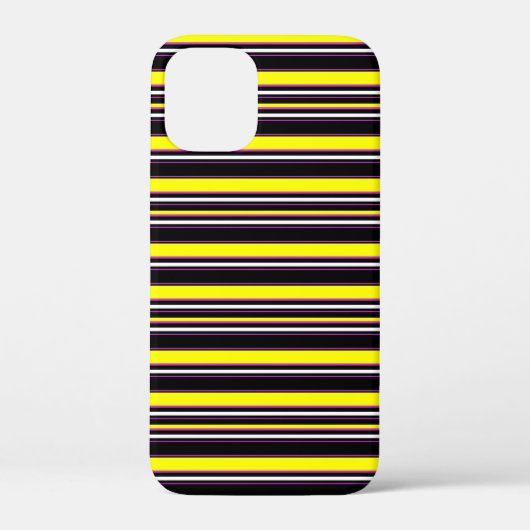 Zwarte gele strepen leuk Case-Mate iPhone case (Achterkant)