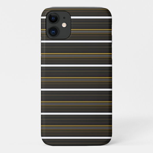 Zwarte gele strepen leuk Case-Mate iPhone case (Achterkant)