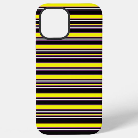 Zwarte gele strepen leuk iPhone hoesje (Achterkant)