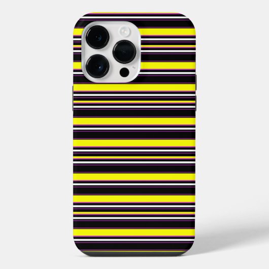 Zwarte gele strepen leuk iPhone hoesje (Achterkant)