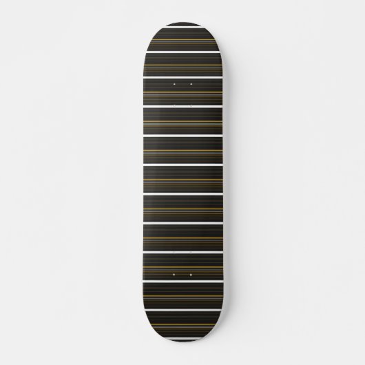 Zwarte gele strepen leuk persoonlijk skateboard (Voorkant)
