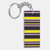 Zwarte gele strepen leuk sleutelhanger (Voorkant Links)