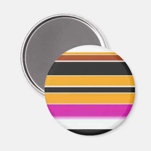 Zwarte gele strepen magneet (Voorkant / Achterkant)