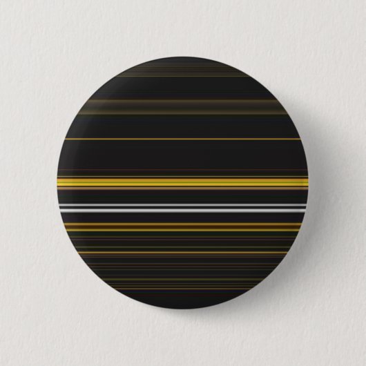 Zwarte gele strepen ronde button 5,7 cm (Voorkant)