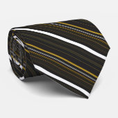 Zwarte gele strepen stropdas (Opgerold)