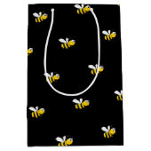 Zwarte gelukkige hommels zijn schattig leuk  medium cadeauzakje (Voorkant)