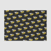 Zwarte gelukkige hommels zijn schattig leuk tissuepapier (Voorkant)