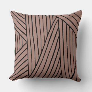 Zwarte Geometrie Patroon Grafisch  Kussen