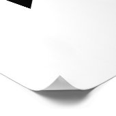 Zwarte Geometrische Dagaz (Dag) Viking Rune Poster (Hoek)