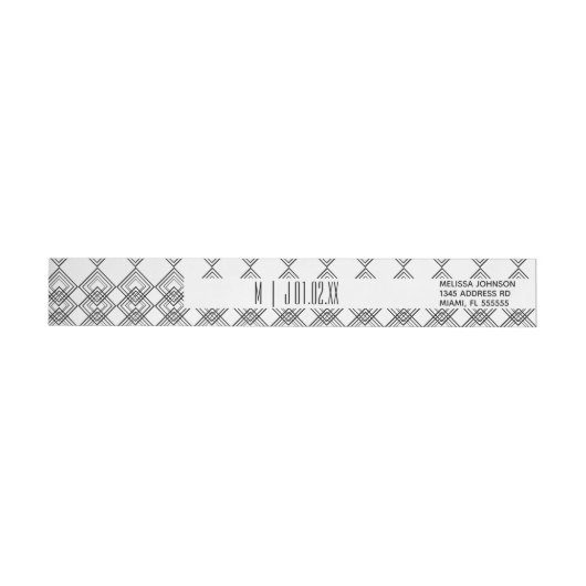 Zwarte Geometrische Diamant Moderne Trouwlogo (Individueel)