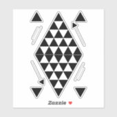 zwarte geometrische driehoeken sticker (Vel)