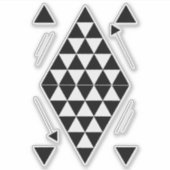 zwarte geometrische driehoeken sticker (Voorkant)