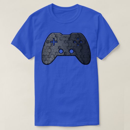 Zwarte geometrische gamer Abstracte gamepad T-shirt (Design voorkant)