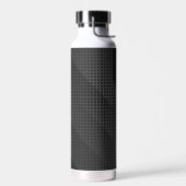 Zwarte geometrische initialen sportief design  waterfles (Links)