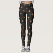 Zwarte geometrische Leggings (Voorkant)